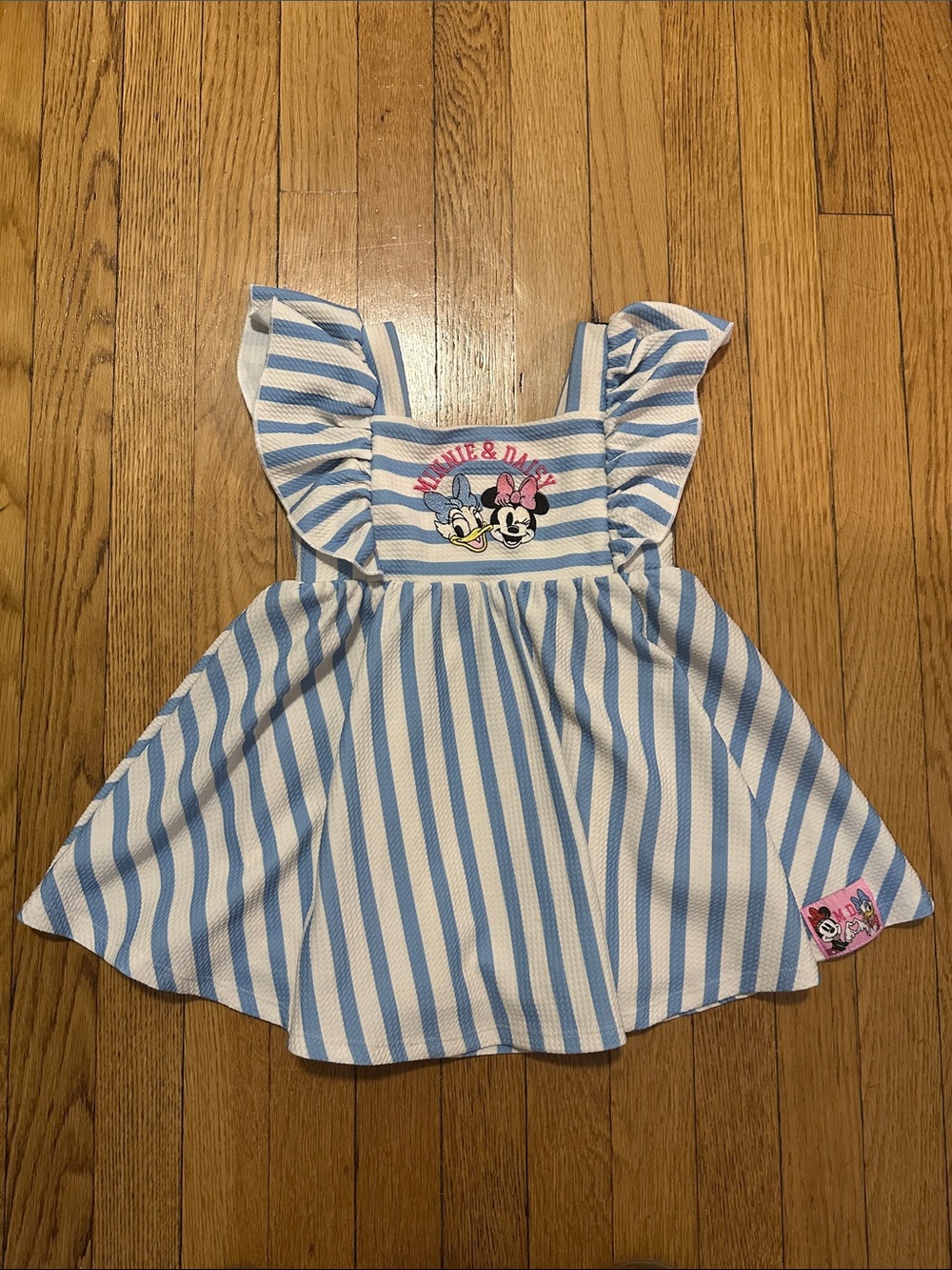 Disney Blue and White Striped Minnie & Daisy Sundress